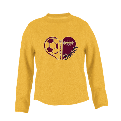 Magnolia West Mustangs Heart Soccer Women's Sweatshirt