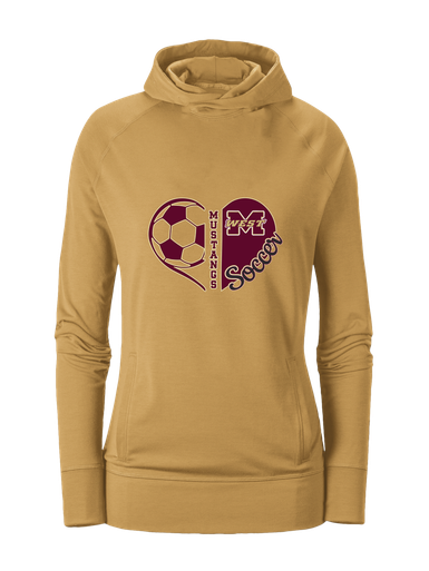 Magnolia West Mustangs Heart Soccer Women's Hoodie
