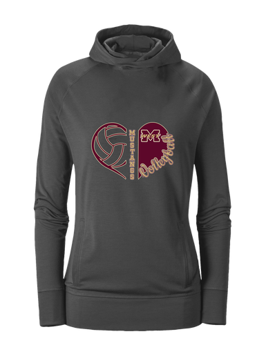 Magnolia West Mustangs Heart Volleyball Women's Hoodie