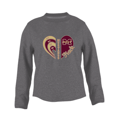 Magnolia West Mustangs Heart Track Women's Sweatshirt