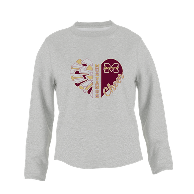 Magnolia West Mustangs Heart Cheer Women's Sweatshirt