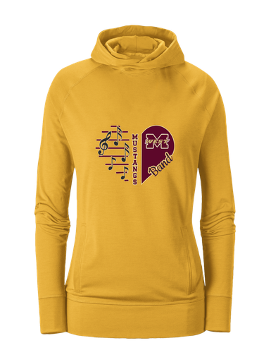 Magnolia West Mustangs Heart Band Women's Hoodie