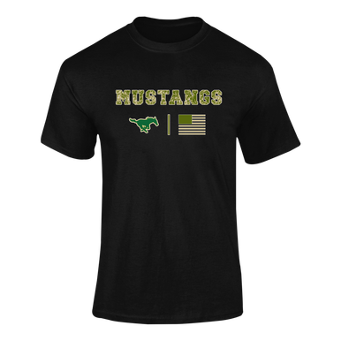 Redmond Mustangs Camo Flag Men's SS T-Shirt