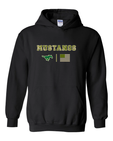 Redmond Mustangs Camo Flag Men's Hoodie
