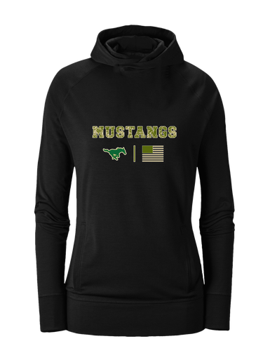 Redmond Mustangs Camo Flag Women's Hoodie