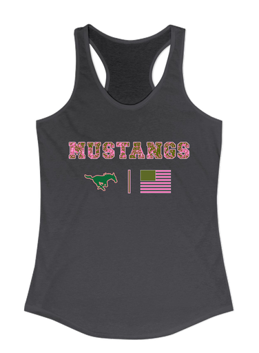 Redmond Mustangs Pink Camo Flag Women's Tank Top