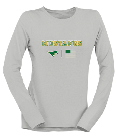 Redmond Mustangs Team Colors Flag Women's Premium LS T-Shirt
