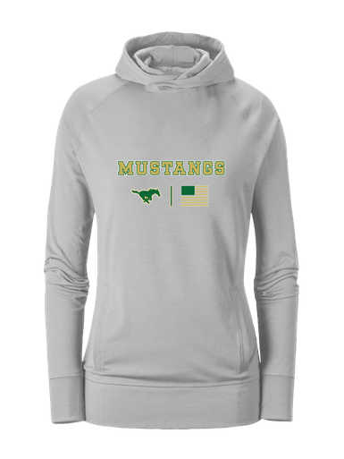 Redmond Mustangs Team Colors Flag Women's Hoodie