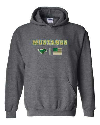 Redmond Mustangs Team Colors Flag Men's Hoodie