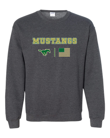 Redmond Mustangs Team Colors Flag Men's Sweatshirt