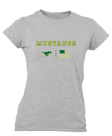 Redmond Mustangs Team Colors Flag Women's Premium SS T-Shirt