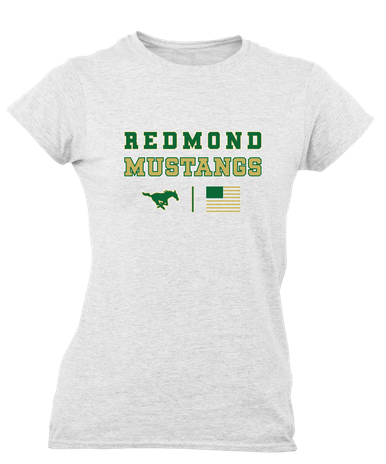 Redmond Mustangs Spirit Flag Women's SS T-Shirt