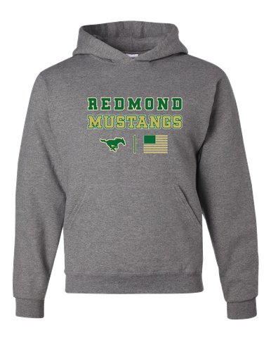 Redmond Mustangs Spirit Flag Men's Premium Hoodie