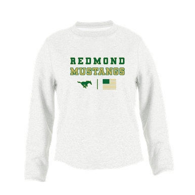Redmond Mustangs Spirit Flag Women's Sweatshirt