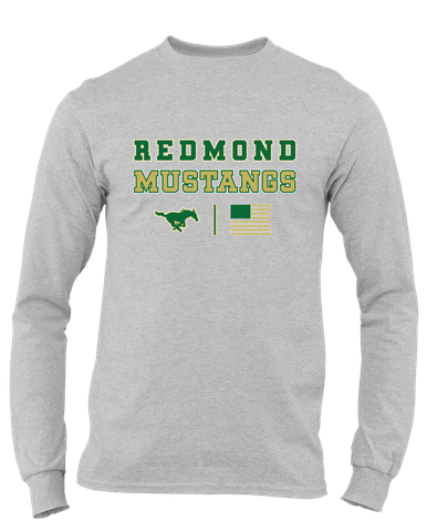 Redmond Mustangs Spirit Flag Men's Premium LS T-Shirt