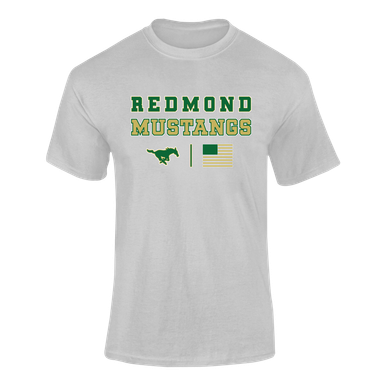 Redmond Mustangs Spirit Flag Men's SS T-Shirt