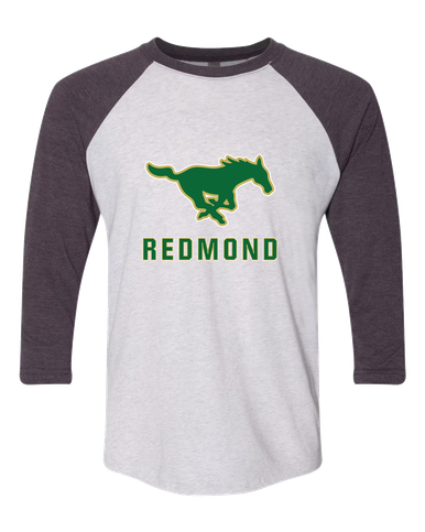 Redmond Mustangs Mascot #2 Women's Baseball T-Shirt