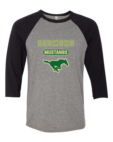Redmond Mustangs Mascot #3 Women's Baseball T-Shirt