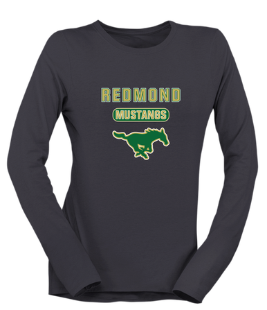 Redmond Mustangs Mascot #3 Women's Premium LS T-Shirt