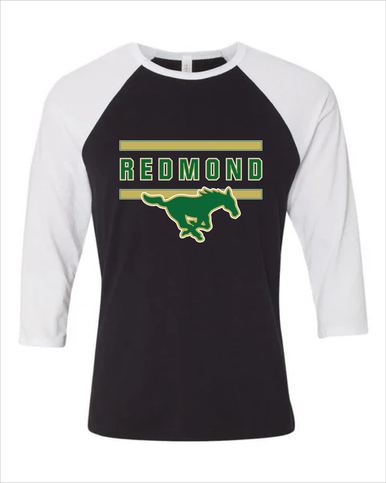 Redmond Mustangs Mascot #4 Women's Baseball T-Shirt
