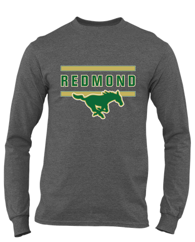 Redmond Mustangs Mascot #4 Men's LS T-Shirt