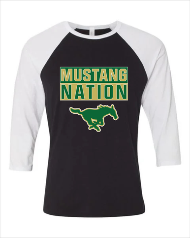 Redmond Mustangs Nation #1 Women's Baseball T-Shirt