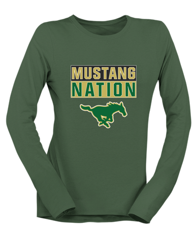 Redmond Mustangs Nation #1 Women's LS T-Shirt