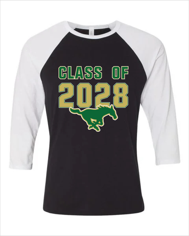 Redmond Mustangs Class of 2028 Men's Baseball T-Shirt