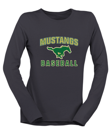 Redmond Mustangs Baseball #1 Women's Premium LS T-Shirt