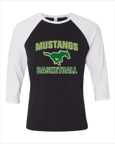 Redmond Mustangs Basketball #1 Women's Baseball T-Shirt
