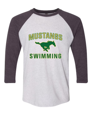 Redmond Mustangs Swimming Men's Baseball T-Shirt