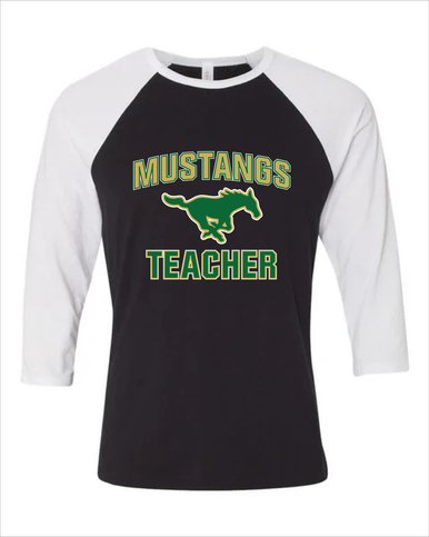Redmond Mustangs Teacher Women's Baseball T-Shirt