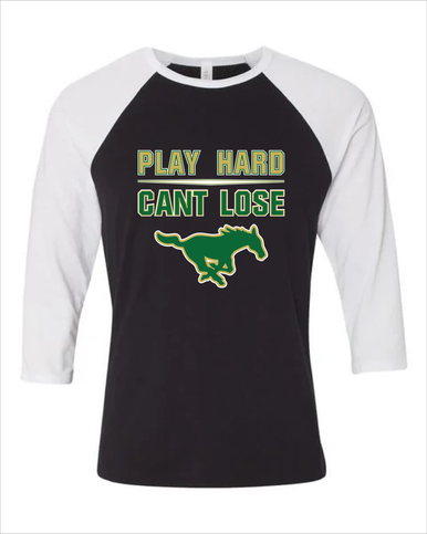 Redmond Mustangs Play Hard, Can't Lose Men's Baseball T-Shirt