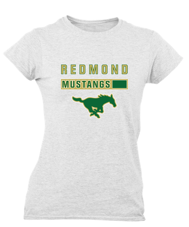 Redmond Mustangs Mascot #7 Women's Premium SS T-Shirt