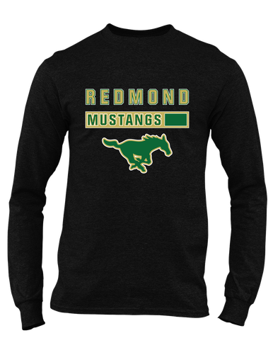 Redmond Mustangs Mascot #7 Men's LS T-Shirt