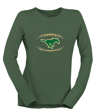 Redmond Mustangs Football #3 Women's Premium LS T-Shirt
