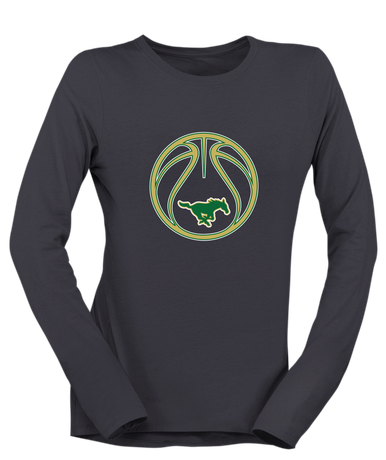 Redmond Mustangs Basketball #2 Women's LS T-Shirt