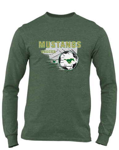 Redmond Mustangs Soccer #2 Men's LS T-Shirt