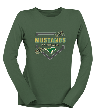 Redmond Mustangs Softball #2 Women's LS T-Shirt