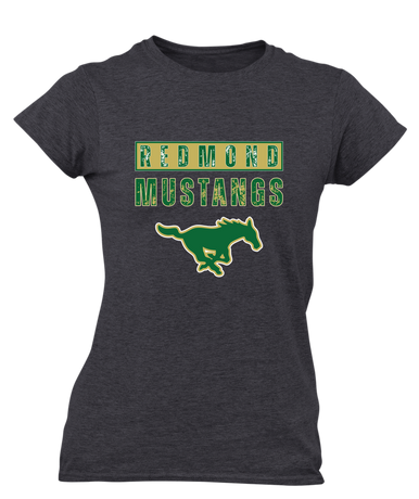 Redmond Mustangs Mascot #9 Women's Premium SS T-Shirt