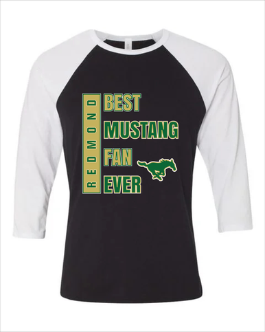 Redmond Mustangs Best Mustang Fan Women's Baseball T-Shirt