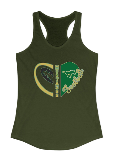 Redmond Mustangs Heart Football Women's Tank Top