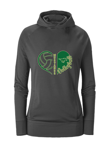 Redmond Mustangs Heart Volleyball Women's Hoodie