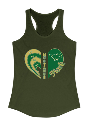 Redmond Mustangs Heart Track Women's Tank Top