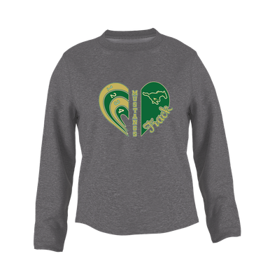 Redmond Mustangs Heart Track Women's Sweatshirt