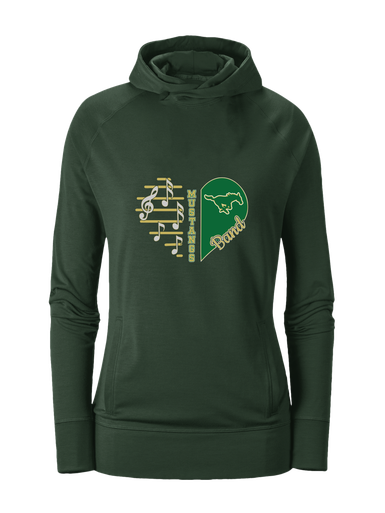 Redmond Mustangs Heart Band Women's Hoodie