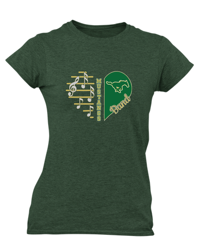 Redmond Mustangs Heart Band Women's Premium SS T-Shirt