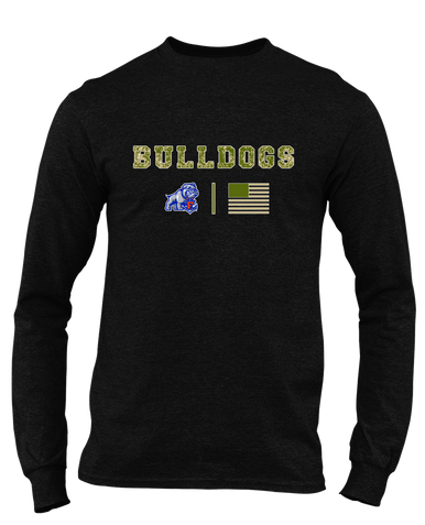 Freeport Bulldogs Anchor Camo Flag Men's LS T-Shirt
