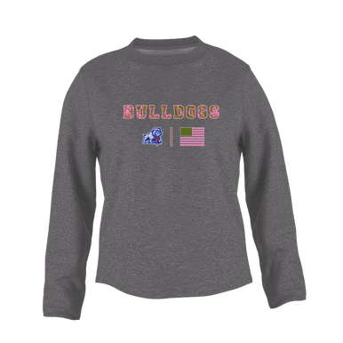 Freeport Bulldogs Anchor Pink Camo Flag Women's Sweatshirt