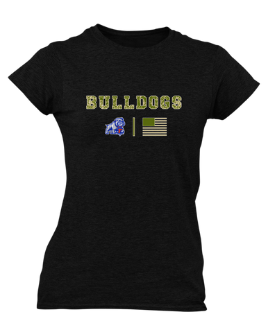 Freeport Bulldogs Anchor Camo Flag Women's Premium SS T-Shirt